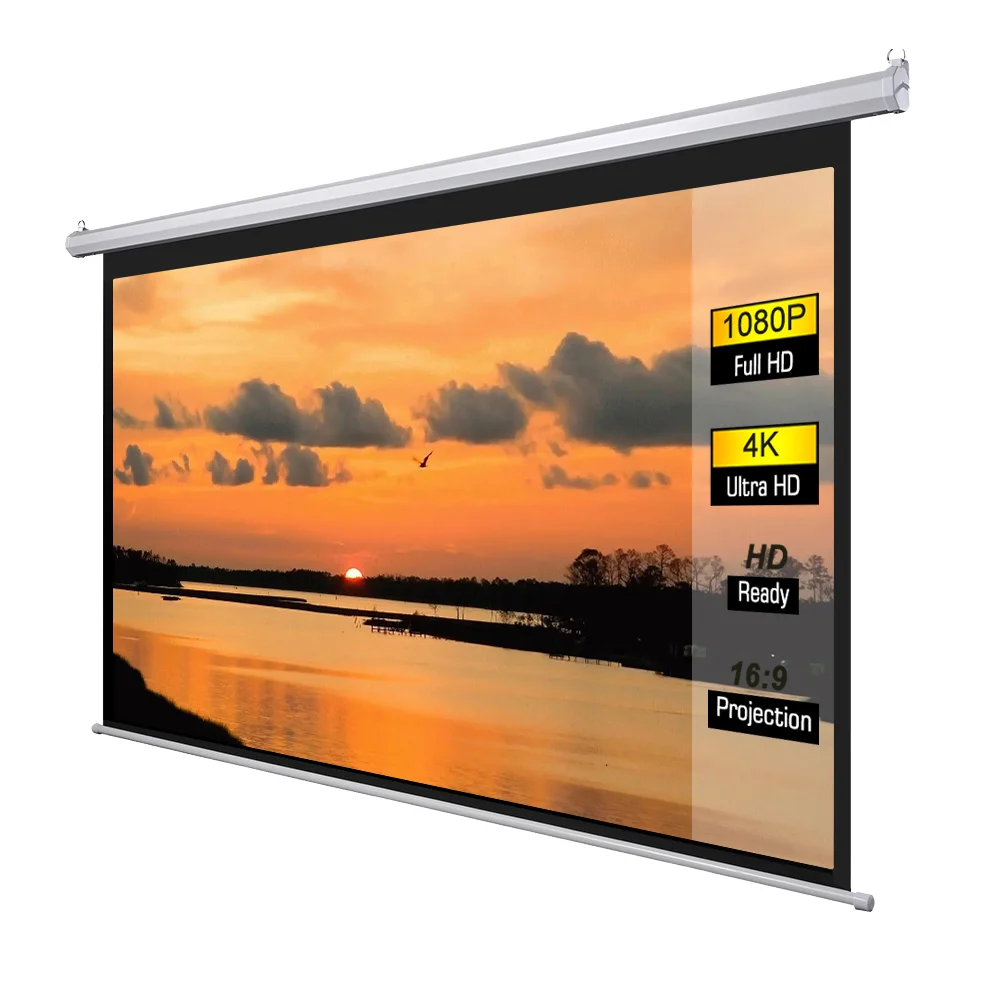 Hot Sell 100Inch Matte White Electric Projector Screen with Remote Control Home Theater High-Quality Motorized Projection Screen
Hot Sell 100Inch Matte White Electric Projector Screen with Remote Control Home Theater High-Quality Motorized Projection Screen