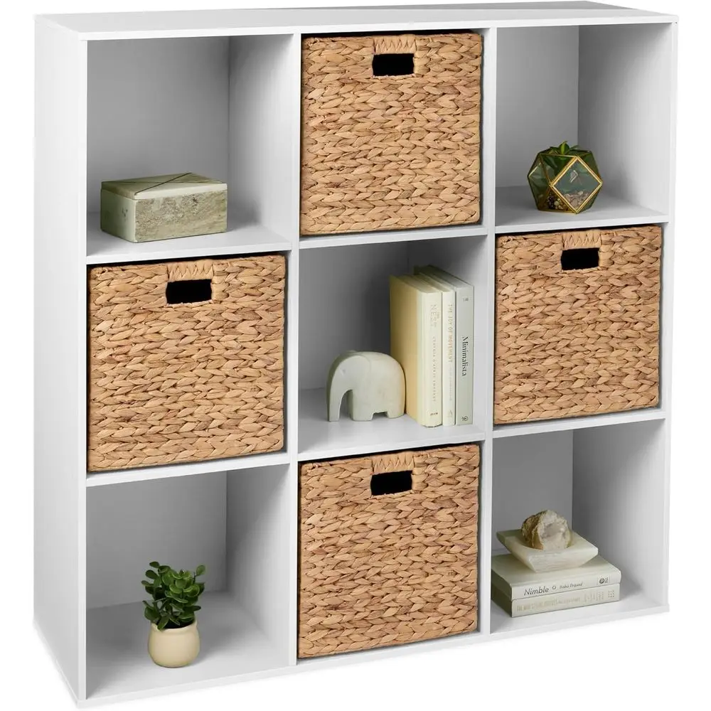 9-Cube Storage Organizer, 13.5in Shel Opening, Bookcase, Display Shel, Customizable w/ 3 Removable Back Panels – White
9-Cube Storage Organizer, 13.5in Shel Opening, Bookcase, Display Shel, Customizable w/ 3 Removable Back Panels – White