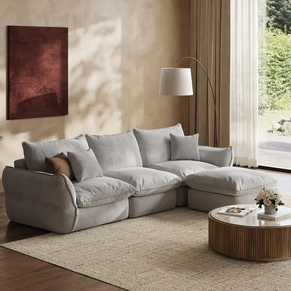 L-Shaped Sectional Sofa with Deep Seating and Oversized Comfort in Pebble Gray for Modern Living Rooms
L-Shaped Sectional Sofa with Deep Seating and Oversized Comfort in Pebble Gray for Modern Living Rooms