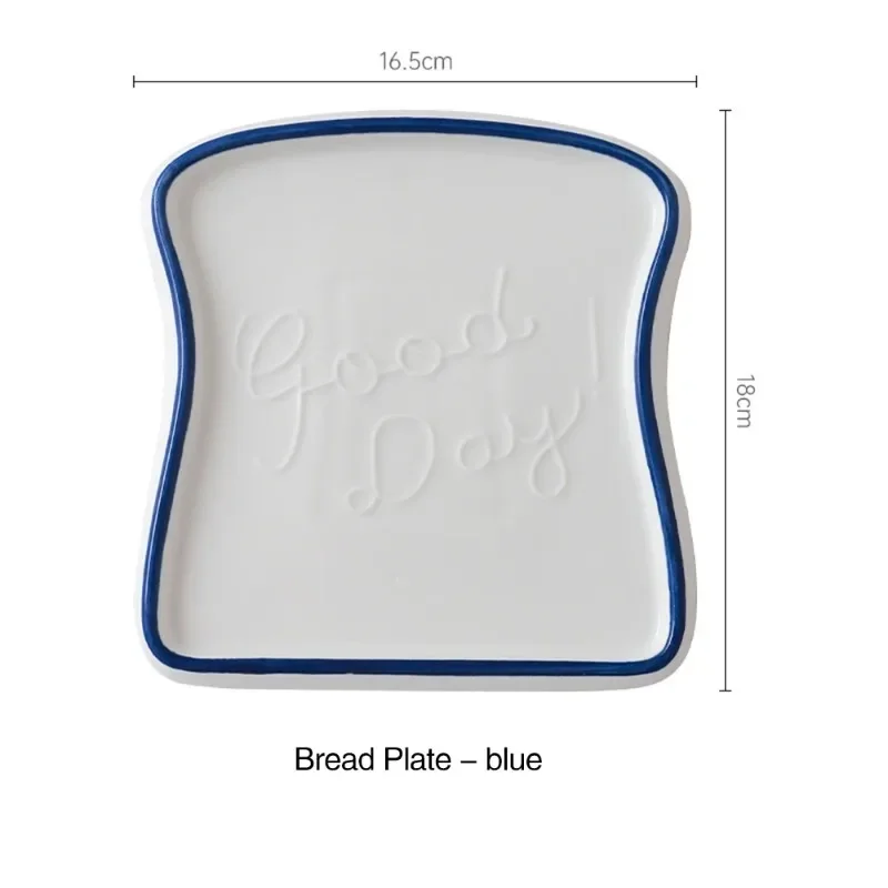 Creative Bread Shaped Ceramic Breakfast Plate Toast Dishes Salad Fruit Snack Tray Household Tableware Dinner
Creative Bread Shaped Ceramic Breakfast Plate Toast Dishes Salad Fruit Snack Tray Household Tableware Dinner
