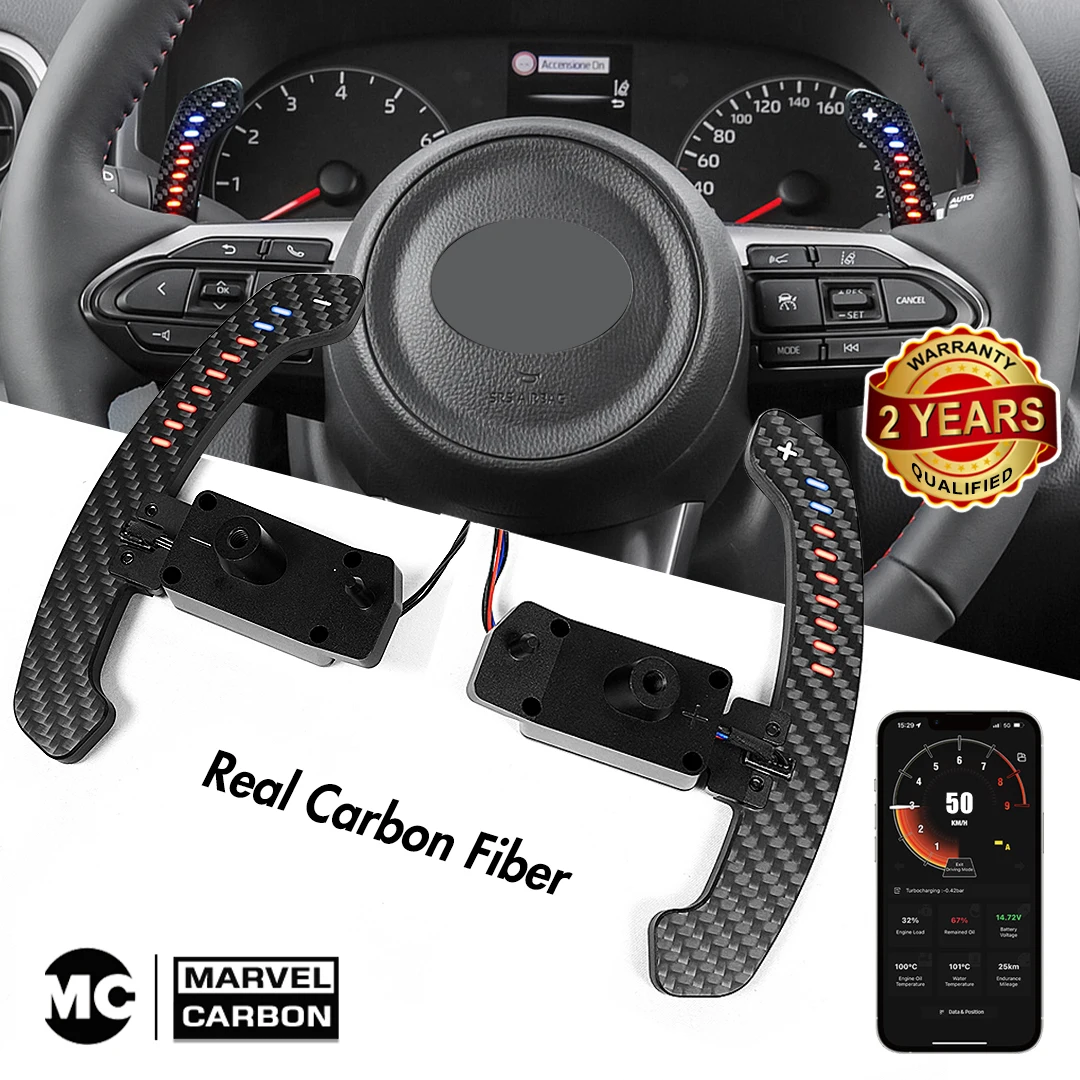 LED Magnetic Carbon Fiber Paddle Shifters for Toyota Camry GR Corolla Yaris GR Avalon Rav4 Highlander
LED Magnetic Carbon Fiber Paddle Shifters for Toyota Camry GR Corolla Yaris GR Avalon Rav4 Highlander