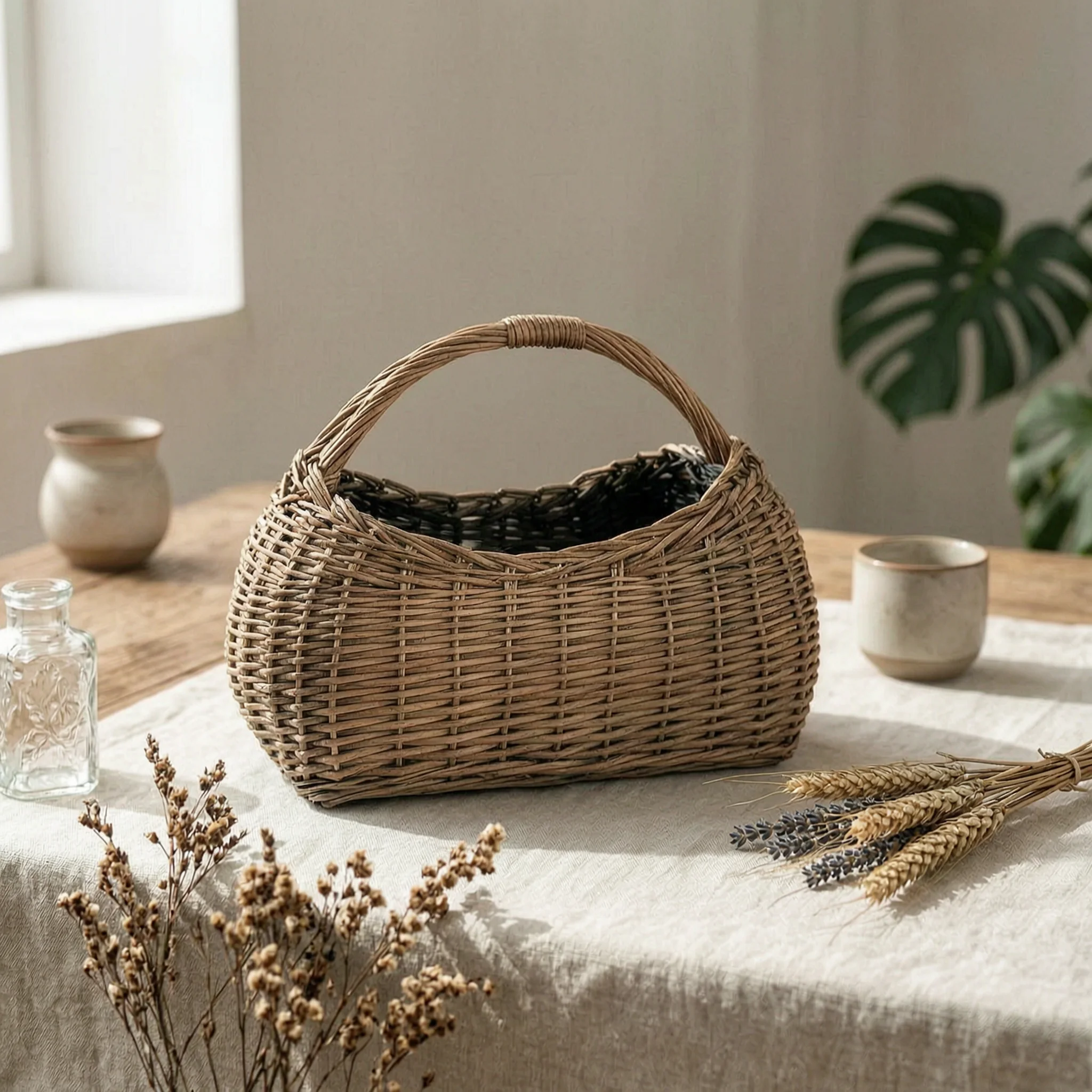 Handwoven Wicker Basket Bag Lattice Weave Wicker Basket Bag Carrying Accessory Long-Lasting Lightweight for Display
Handwoven Wicker Basket Bag Lattice Weave Wicker Basket Bag Carrying Accessory Long-Lasting Lightweight for Display