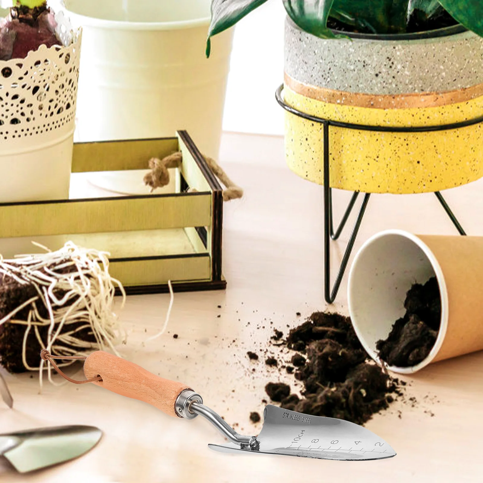 Multi-Functional Planting Spade Trowel Wood Handle Steel Shovel Potting Tool Garden Soil Digging Hand Tool Durable Gift Idea
Multi-Functional Planting Spade Trowel Wood Handle Steel Shovel Potting Tool Garden Soil Digging Hand Tool Durable Gift Idea