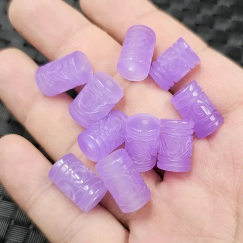 Violet Ruyi Passepartout Jade Loose Beads Cylinder Barrel Beads Jewelry Accessories Wholesale 10pcs/lot
Violet Ruyi Passepartout Jade Loose Beads Cylinder Barrel Beads Jewelry Accessories Wholesale 10pcs/lot
