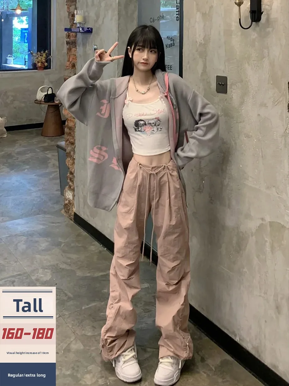 Loose Fit Cargo Pants Women's Extended Length Mountain Climbing High Street Sle Summer Spor Trousers Korean Version
Loose Fit Cargo Pants Women's Extended Length Mountain Climbing High Street Sle Summer Spor Trousers Korean Version