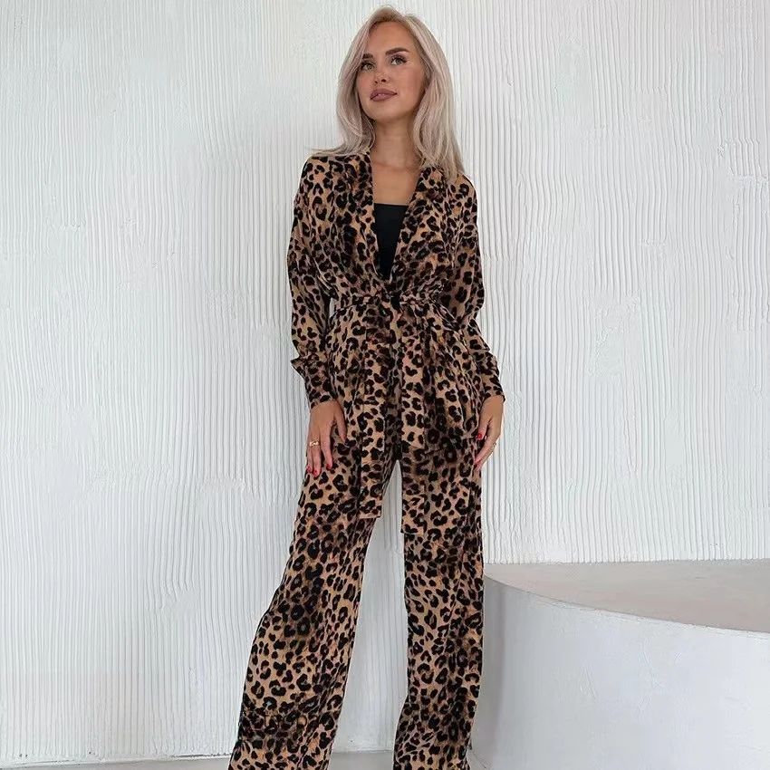 Faionable Leopard Print Long Sve Top And Pants Set Women's Autumn Collection Sli Outfit Combo Ele Animal Print Set
Faionable Leopard Print Long Sve Top And Pants Set Women's Autumn Collection Sli Outfit Combo Ele Animal Print Set
