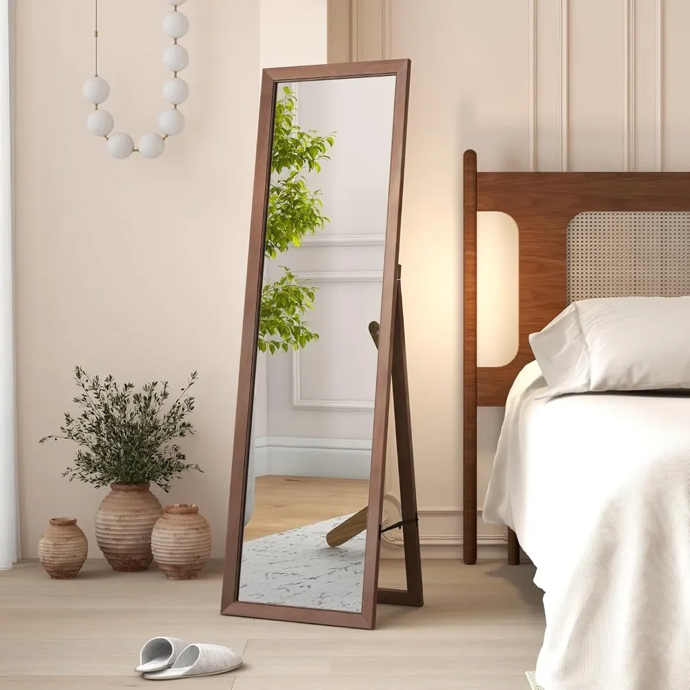 Full-length floor mirror, 61 inch x 18 inch solid wood suitable for full body mirrors in living rooms, bedrooms, and cloakrooms
Full-length floor mirror, 61 inch x 18 inch solid wood suitable for full body mirrors in living rooms, bedrooms, and cloakrooms