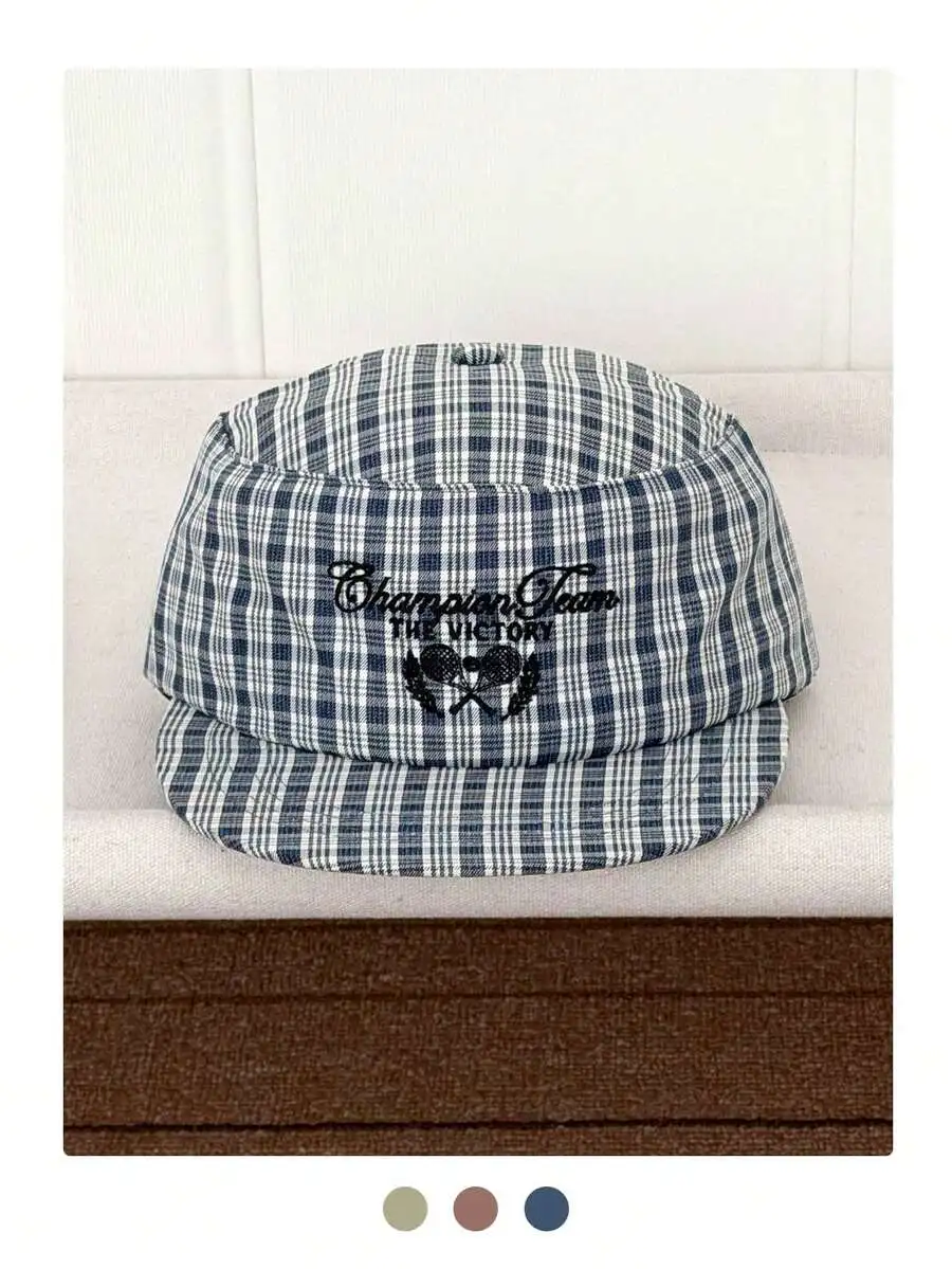 Plaid Flat Bill Cap Unisex Casual Baseball Hat Embroidered Logo Cotton Polyester Blend
Plaid Flat Bill Cap Unisex Casual Baseball Hat Embroidered Logo Cotton Polyester Blend