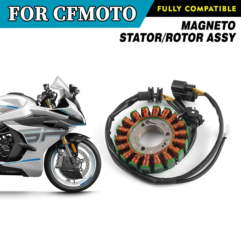 For CFMOTO 450SR 450SRS MAGNETO STATOR ASSY Stator Coils CF400-6 CF400-9 Rotor Assembly Motorcycle Accessories Original Parts
For CFMOTO 450SR 450SRS MAGNETO STATOR ASSY Stator Coils CF400-6 CF400-9 Rotor Assembly Motorcycle Accessories Original Parts
