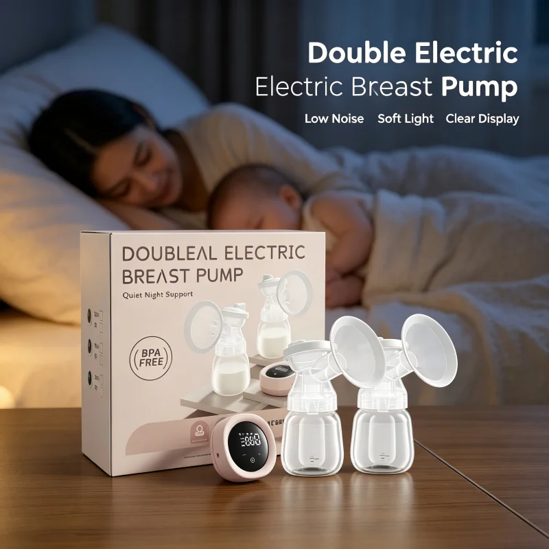 Double Electric Breast Pump,4400mAh Battery Low Noise Adjustable Milk Pump , LED Display
Double Electric Breast Pump,4400mAh Battery Low Noise Adjustable Milk Pump , LED Display