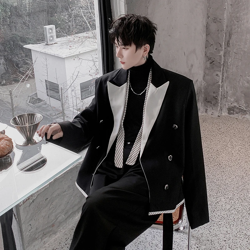 Spring Fashion Casual Contrast Color Men's Suit Jacket Loose Fit Handsome Style Streetwear Long Sleeve Regular Length
Spring Fashion Casual Contrast Color Men's Suit Jacket Loose Fit Handsome Style Streetwear Long Sleeve Regular Length