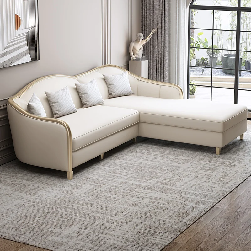 sofa large apartment living room modern simple luxury corner concubine French leather sofa
sofa large apartment living room modern simple luxury corner concubine French leather sofa