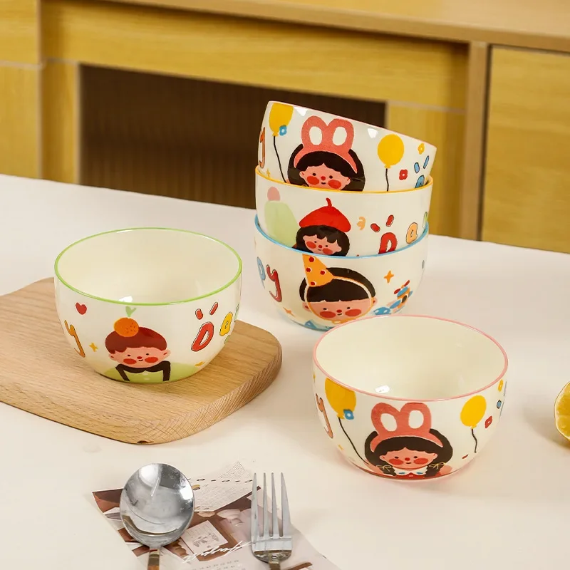 A Family of Four Cartoon Bowls Ceramic,Cute Children's Household High-value Parent-child Rice Bowls,Dining Ceremonial Tableware
A Family of Four Cartoon Bowls Ceramic,Cute Children's Household High-value Parent-child Rice Bowls,Dining Ceremonial Tableware