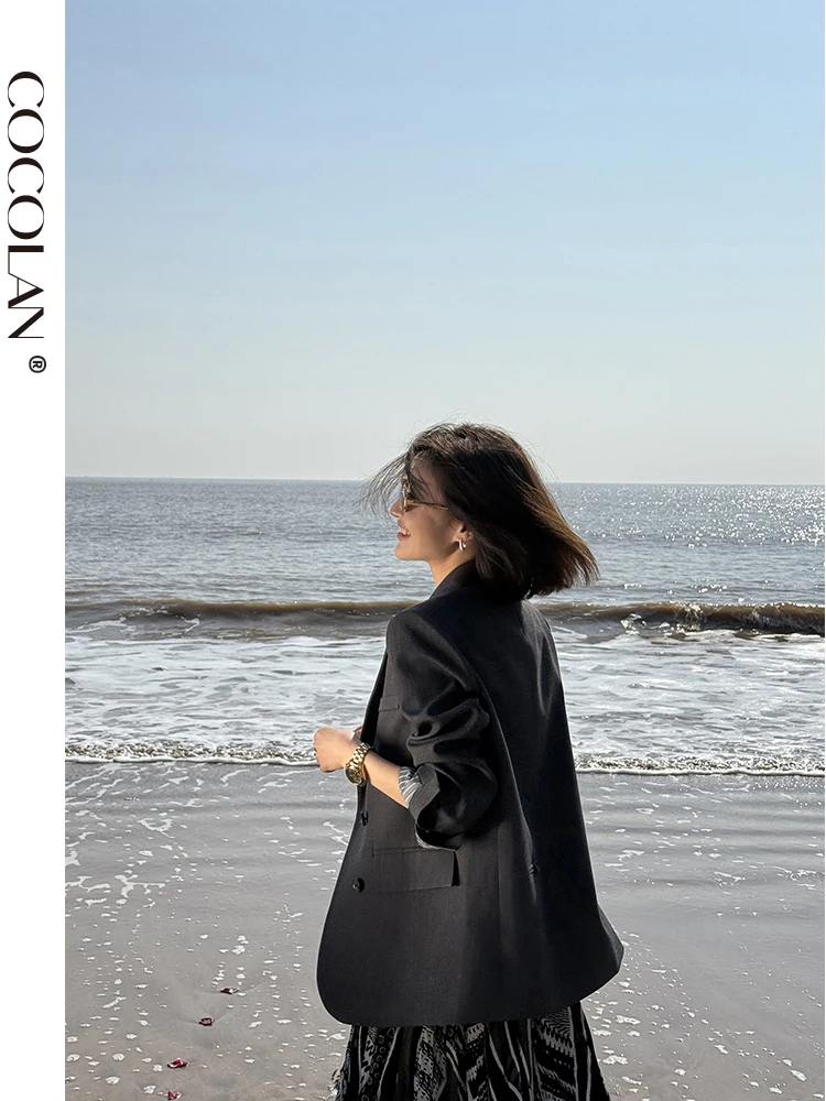 Spring New Women's Pure Color ey Suit Jaet Casual Commute Sle Loose Fit Long Sve Double Breasted Coat by CLXZ825
Spring New Women's Pure Color ey Suit Jaet Casual Commute Sle Loose Fit Long Sve Double Breasted Coat by CLXZ825