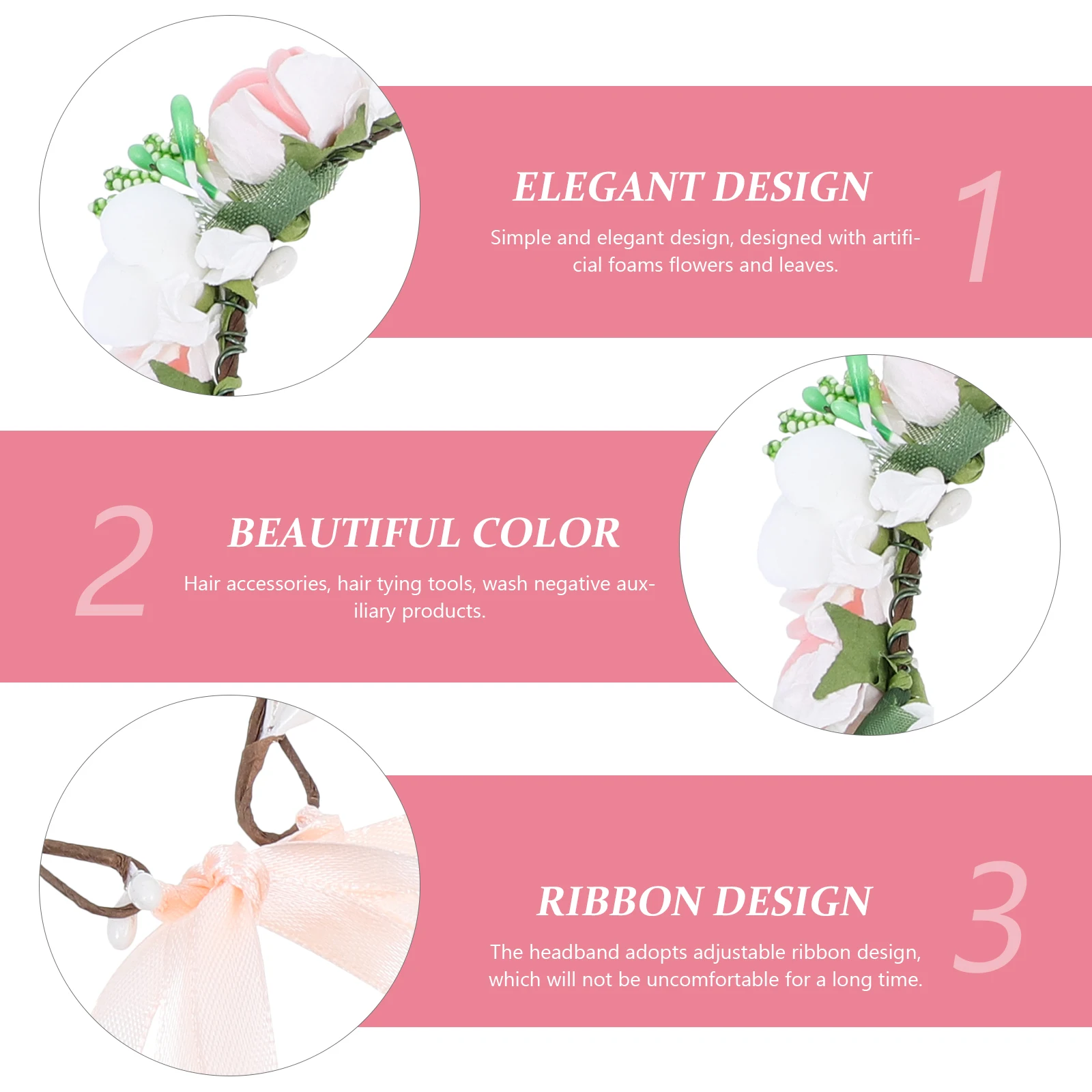 Bridal Wreath Headb Floral Hair Decor Photo Props Artificial Foam Flowers Leaves Adjustable Ribbon Elegant Headdress Wedding
Bridal Wreath Headb Floral Hair Decor Photo Props Artificial Foam Flowers Leaves Adjustable Ribbon Elegant Headdress Wedding