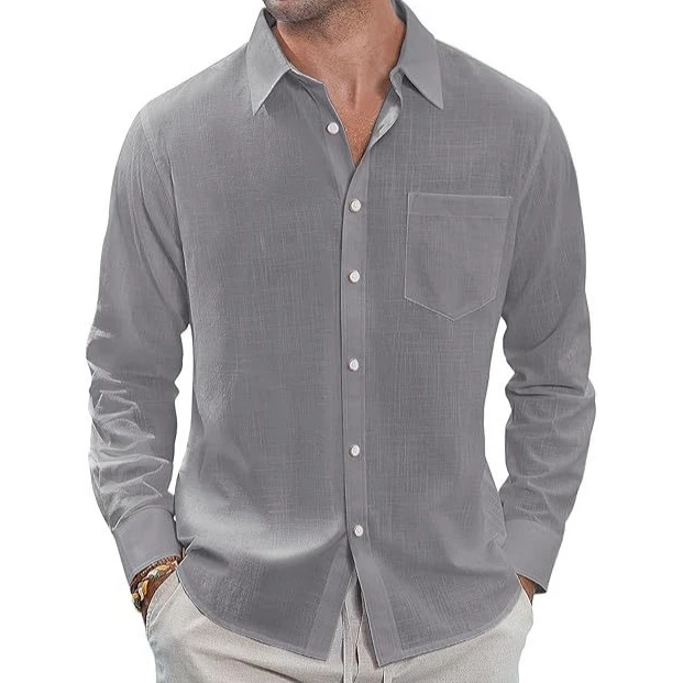 New Men's Long Sleeve Button up Shirt Pure Cotton Color Menswear Fashionable Casual Comfortable All Season Cotton Shirt
New Men's Long Sleeve Button up Shirt Pure Cotton Color Menswear Fashionable Casual Comfortable All Season Cotton Shirt