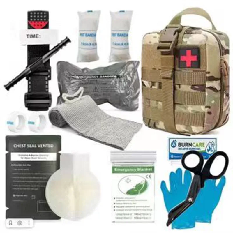 First Aid Kit IFAK Survival Kit Molle Pouch Emergency Kit With Chest Seal Gift for Outdoor Camping Hunting Hiking Earthquake
First Aid Kit IFAK Survival Kit Molle Pouch Emergency Kit With Chest Seal Gift for Outdoor Camping Hunting Hiking Earthquake