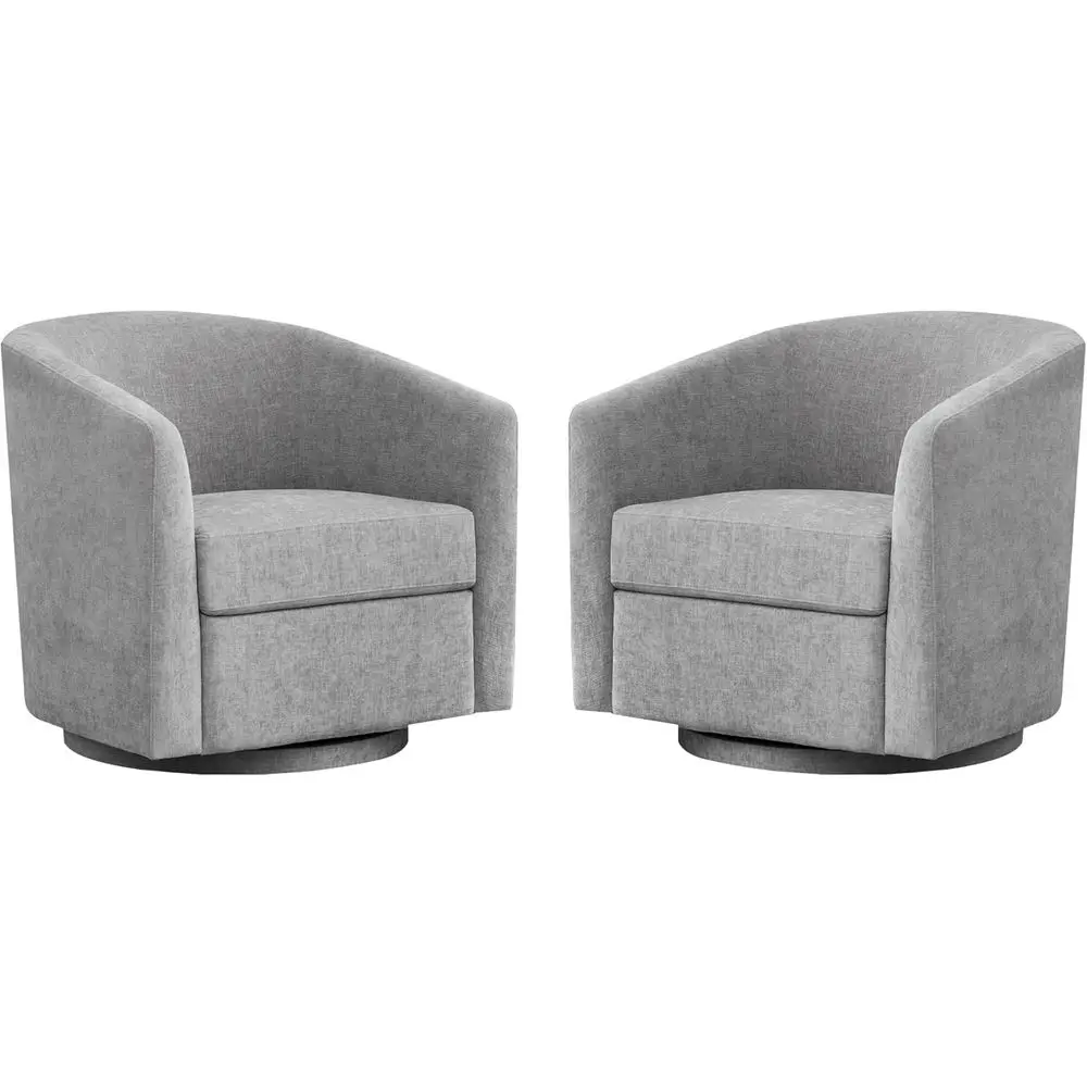 Swivel Upholstered Accent Chairs Set of 2, 360° Rotating Barrel Chairs for Living Room, Bedroom, or Reading Nook, Light Grey
Swivel Upholstered Accent Chairs Set of 2, 360° Rotating Barrel Chairs for Living Room, Bedroom, or Reading Nook, Light Grey