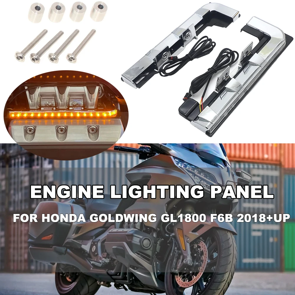 NEW Motorcycle Chrome LED Engine Lighting Panels For Honda Goldwing GL1800 F6B GL 1800 2018 2019 2020 2021 Gold Wing Tour DCT
NEW Motorcycle Chrome LED Engine Lighting Panels For Honda Goldwing GL1800 F6B GL 1800 2018 2019 2020 2021 Gold Wing Tour DCT