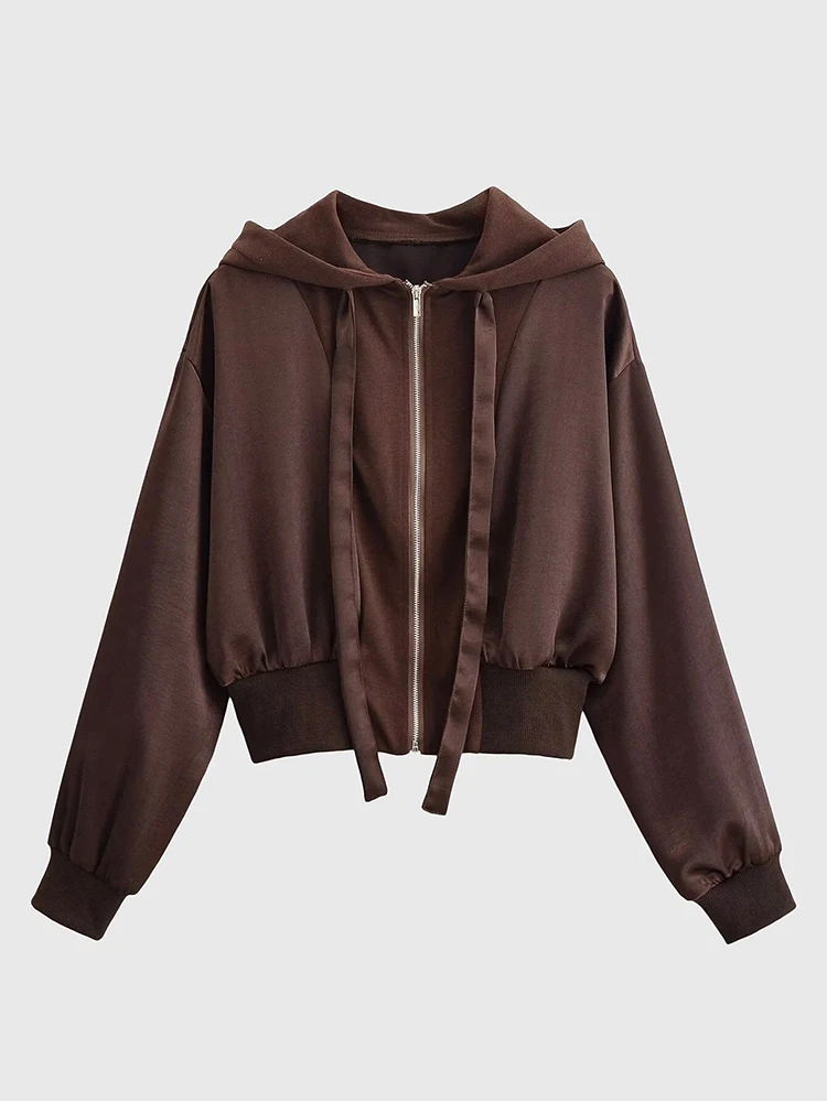 Women's Jacket 2026 New Spring Fashion Long Sleeve Hooded Zipper Short Jackets Coats For Women High Street Casual Coat
Women's Jacket 2026 New Spring Fashion Long Sleeve Hooded Zipper Short Jackets Coats For Women High Street Casual Coat