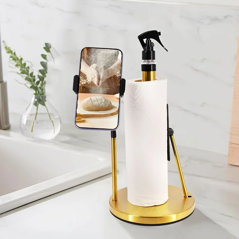 Stainless Steel Vertical Paper Towel Holder - With Mobile Phone Stand and Spray Bottle
Stainless Steel Vertical Paper Towel Holder - With Mobile Phone Stand and Spray Bottle