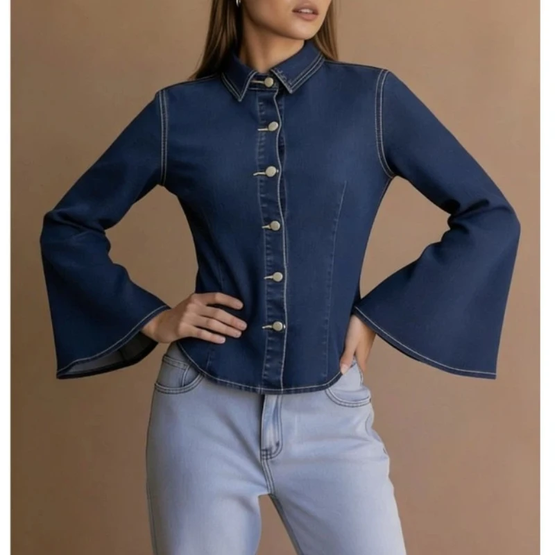 Ladies Slim Fit Stretch Denim Jacket Spring Summer New Style Street Korean Version Y2K Women's Jeans Jacket Versatile
Ladies Slim Fit Stretch Denim Jacket Spring Summer New Style Street Korean Version Y2K Women's Jeans Jacket Versatile