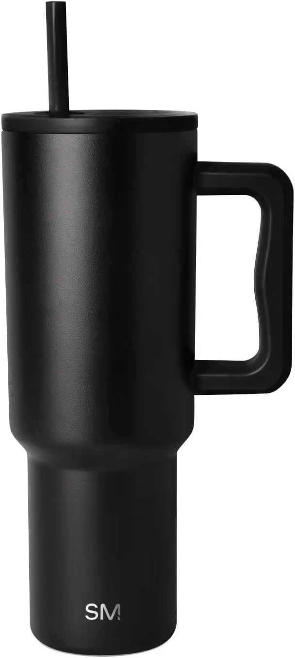 40 oz Insulated Tumbler with Handle & Straw, Cup Holder Friendly Travel Mug, Midnight Black
40 oz Insulated Tumbler with Handle & Straw, Cup Holder Friendly Travel Mug, Midnight Black