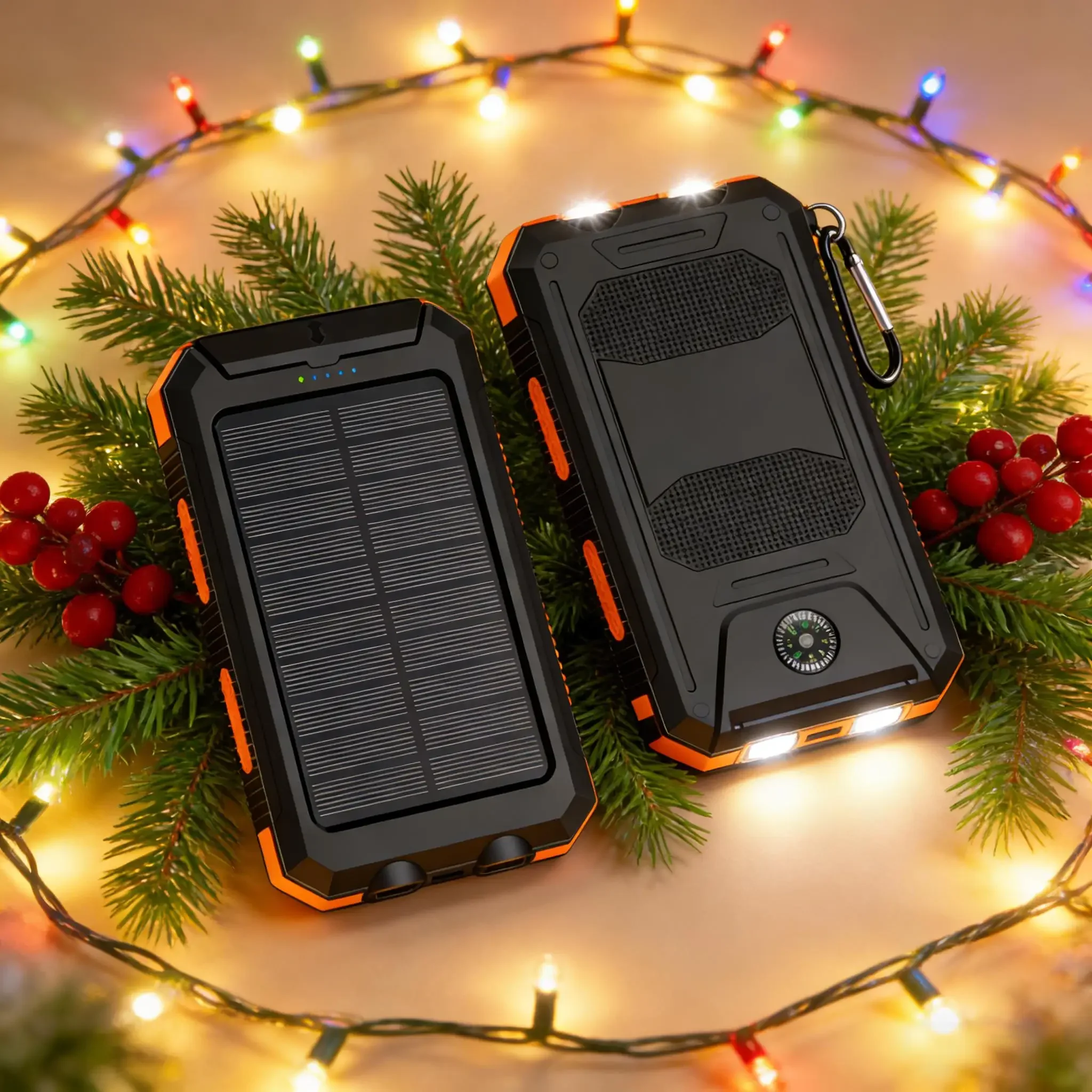 10000 мАч Солнечная батарея для улицы Компас + светодиодная подсветка Необходимое зарядное устройство для путешествий и кемпинга
10000 мАч Солнечная батарея для улицы Компас + светодиодная подсветка Необходимое зарядное устройство для путешествий и кемпинга