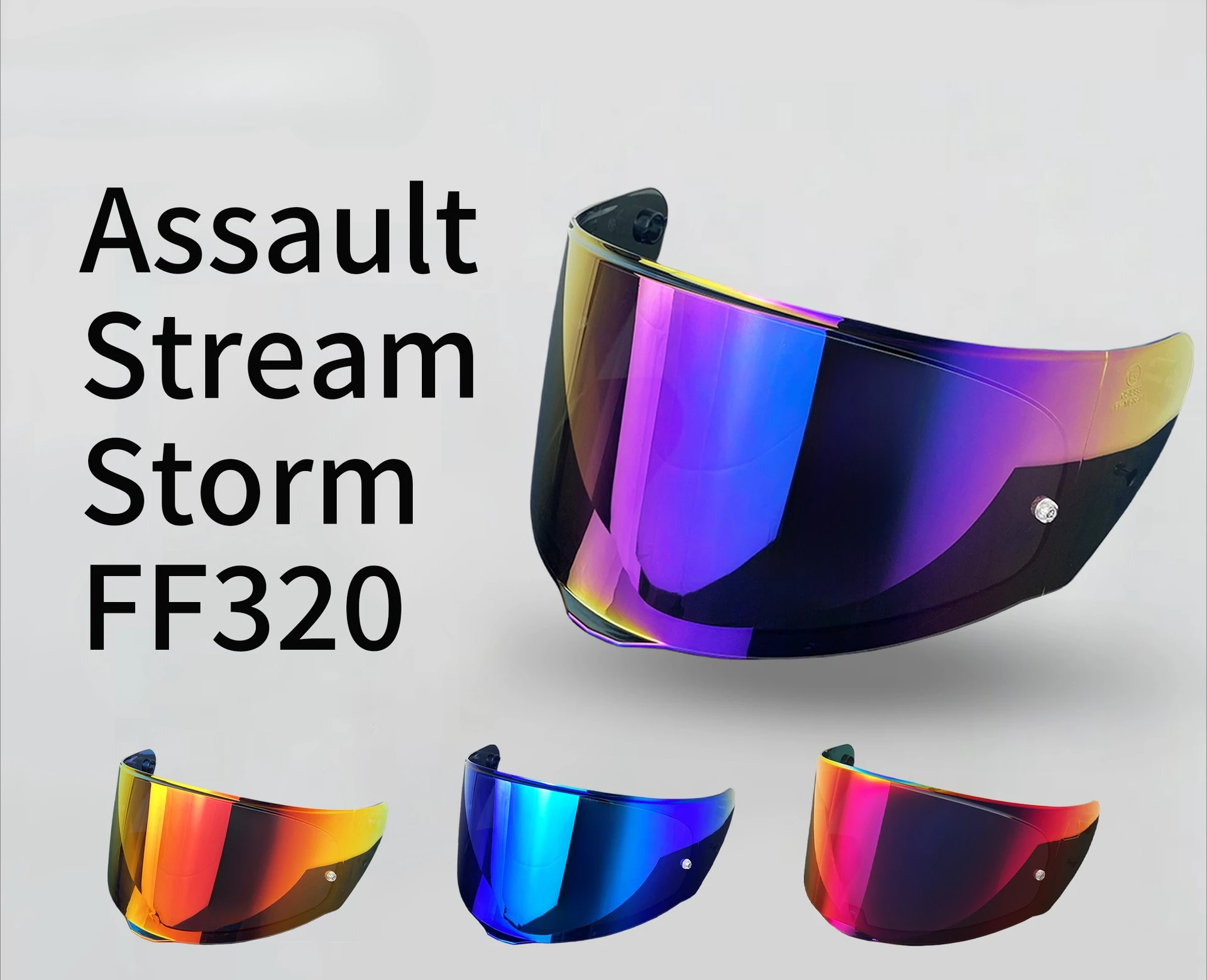FF320 Electroplated Helmet Lenses Suitable for FF328, FF353, FF800 Full Helmet Mirror Sunscreen Windshield and Purple Protection
FF320 Electroplated Helmet Lenses Suitable for FF328, FF353, FF800 Full Helmet Mirror Sunscreen Windshield and Purple Protection