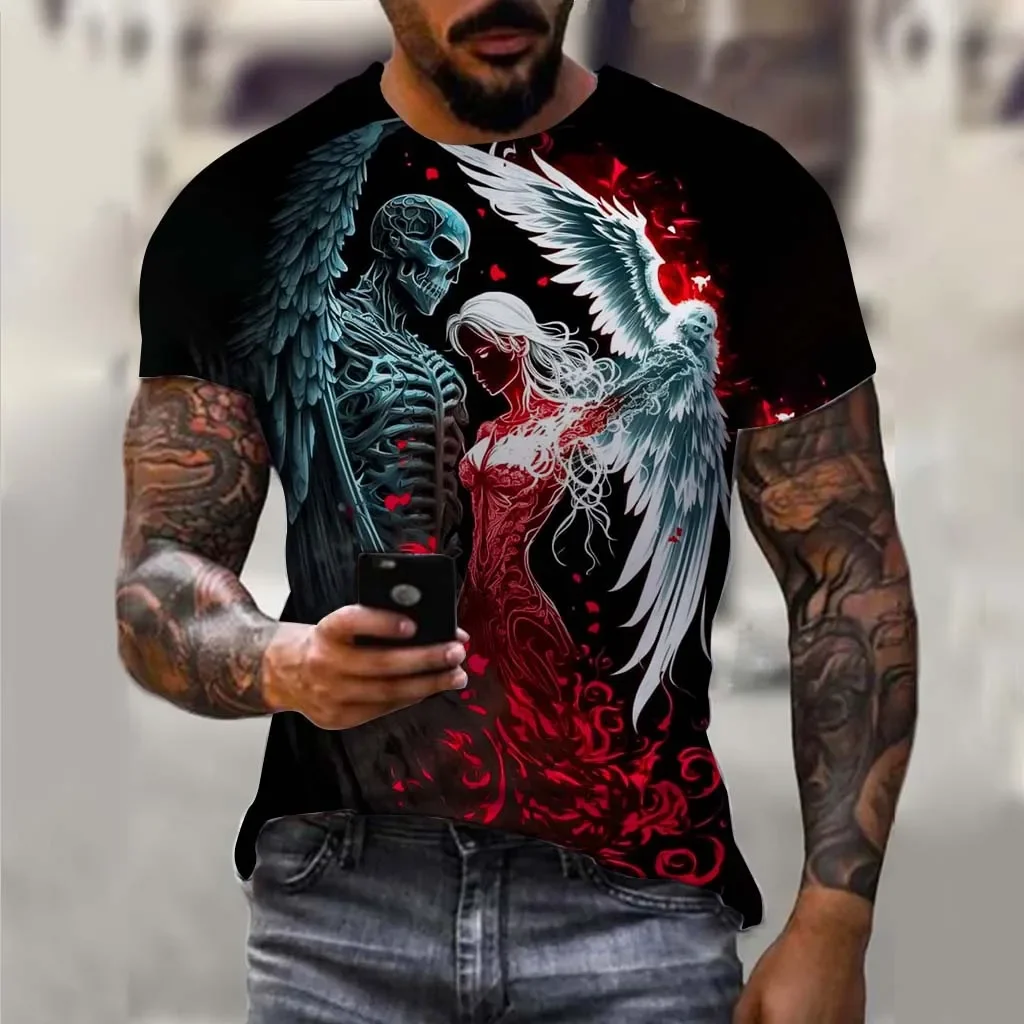 Men's T-Shirt Undead Skeleton Pattern 3d Print Short Sleeve Casual Man Clothes Summer New Sport Shirts Oversized Tees For Men
Men's T-Shirt Undead Skeleton Pattern 3d Print Short Sleeve Casual Man Clothes Summer New Sport Shirts Oversized Tees For Men