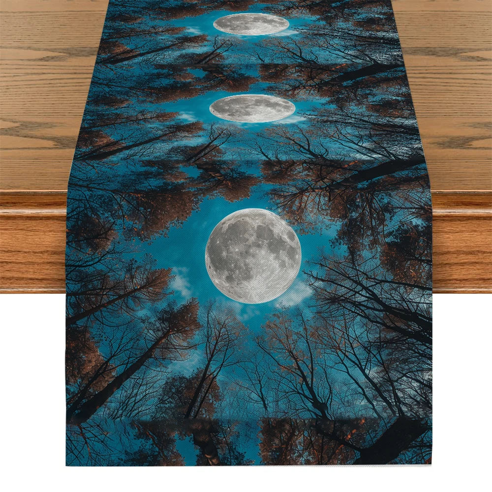 Sky Trees Moon Table Runners Party Table Decor Farmhouse Dining Table Runner Decorations Washable Dining Long Cloth
Sky Trees Moon Table Runners Party Table Decor Farmhouse Dining Table Runner Decorations Washable Dining Long Cloth