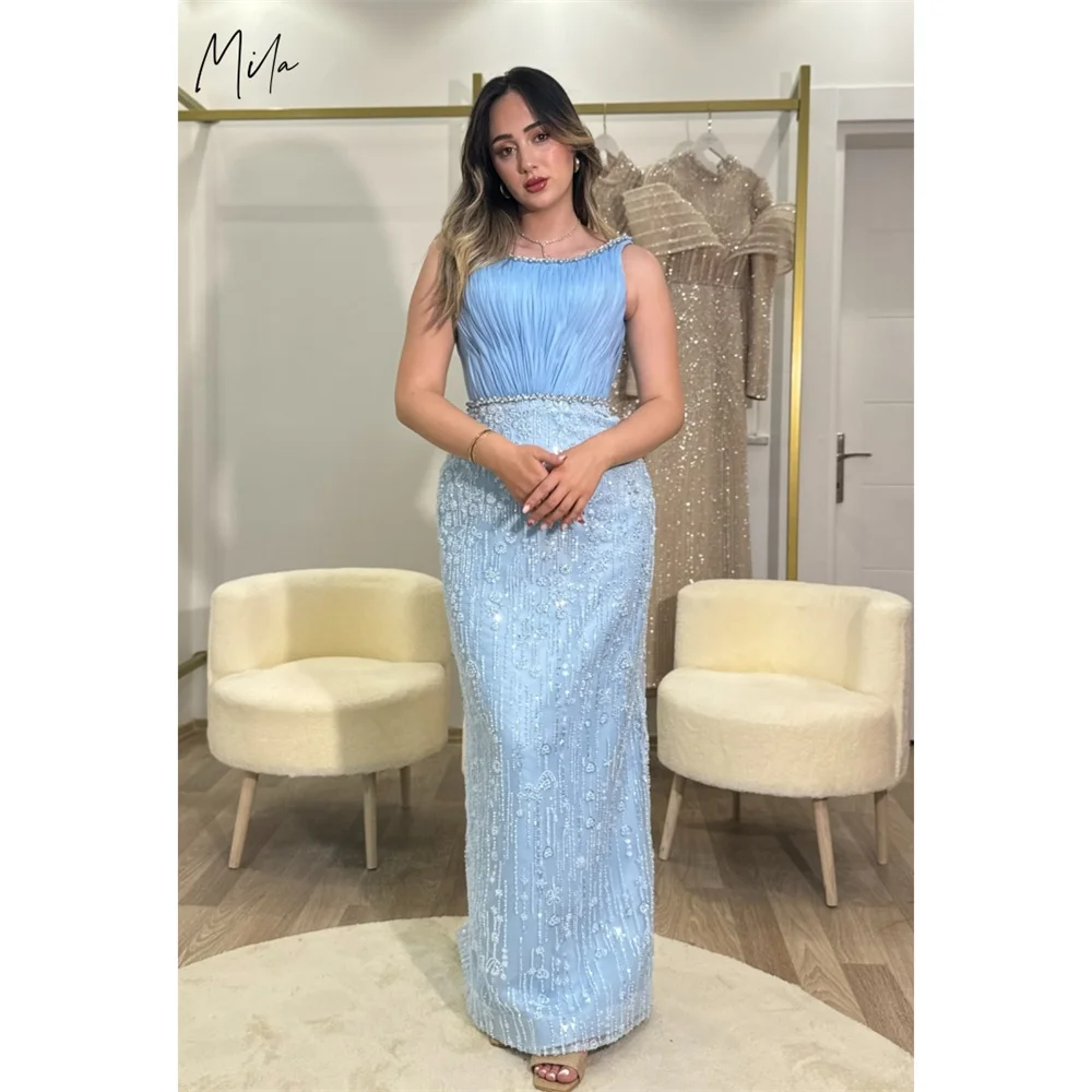 Mila Sleeveless Customized Blue Evening Dresses O-Neck Beading Prom Dress 2025 Chiffon Floor-Length Wedding Party Formal Gowns
Mila Sleeveless Customized Blue Evening Dresses O-Neck Beading Prom Dress 2025 Chiffon Floor-Length Wedding Party Formal Gowns