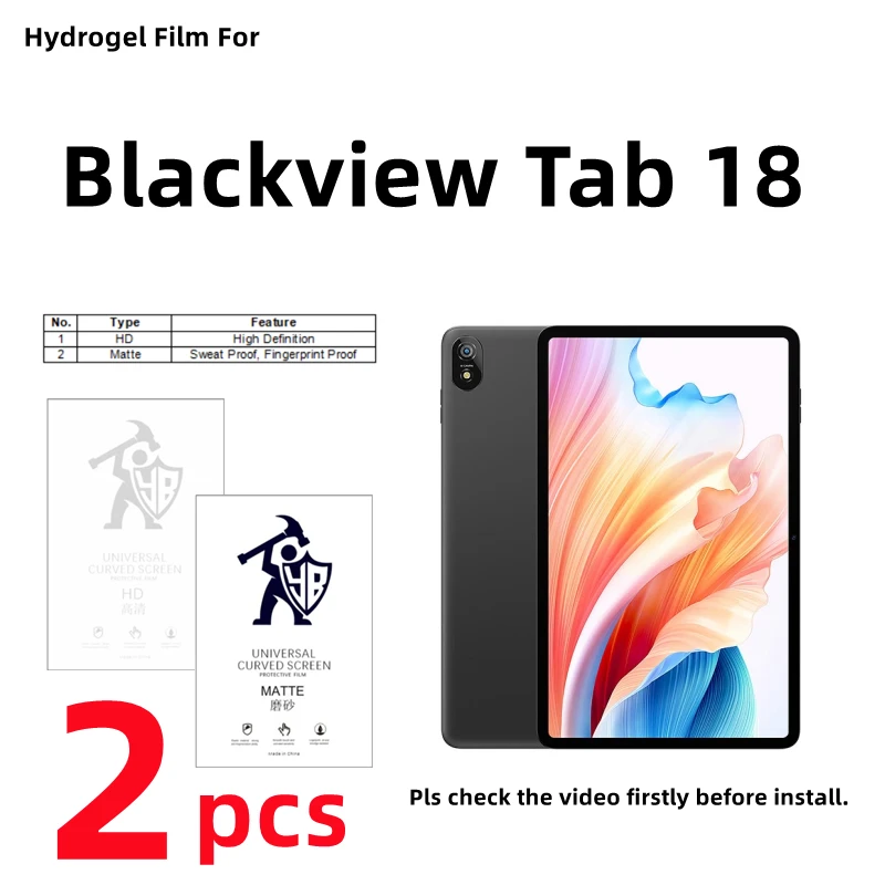 2pcs HD Hydrogel Film For Blackview Tab 18 Matte Screen Protector For Blackview Tab 18 Clear/Frosted Full Cover Protective Film
2pcs HD Hydrogel Film For Blackview Tab 18 Matte Screen Protector For Blackview Tab 18 Clear/Frosted Full Cover Protective Film