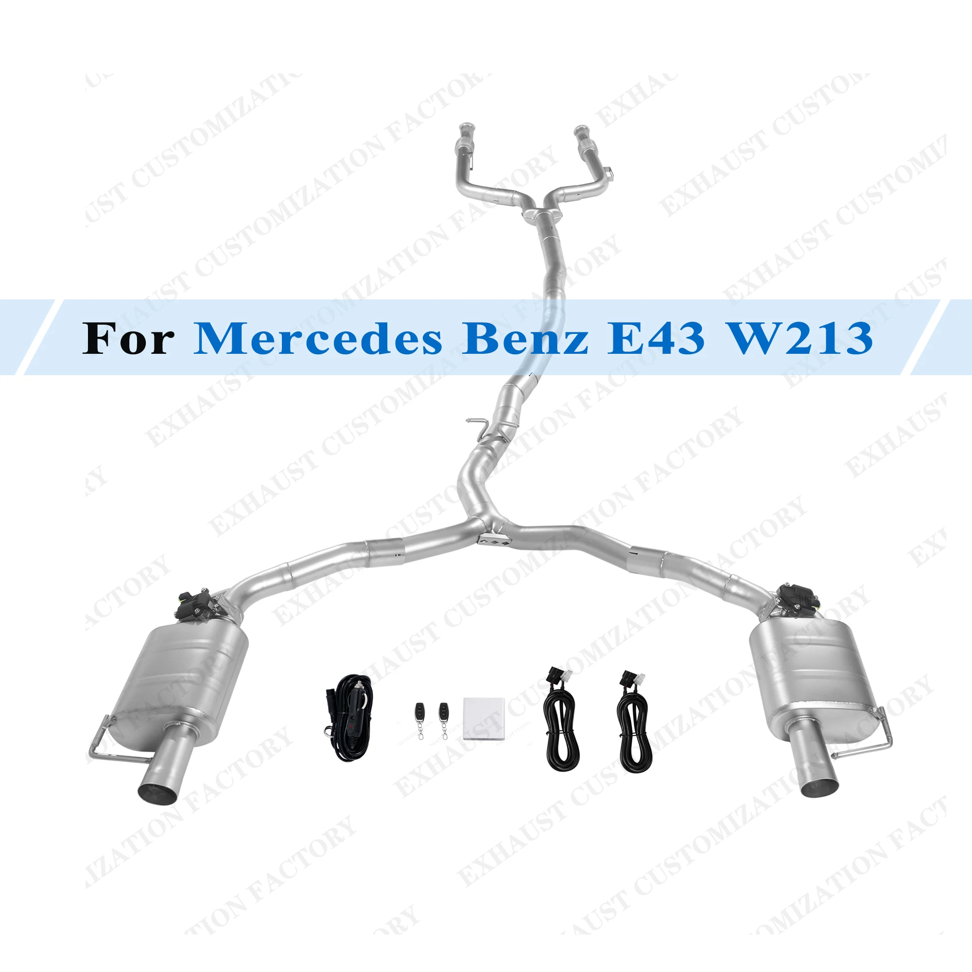 Exhaust System for 2017 Mercedes Benz AMG W213 E43 3.0T High performance Valvetronic Exhaust Muffler with Valve Control
Exhaust System for 2017 Mercedes Benz AMG W213 E43 3.0T High performance Valvetronic Exhaust Muffler with Valve Control