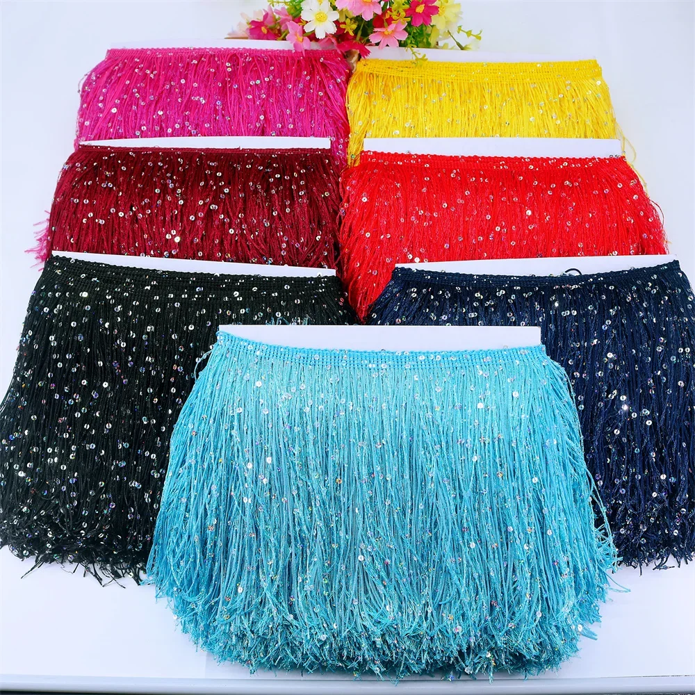 10 Yards Lace Fringe Tassels Trim Ribbon Sewing 19cm Width Silk Needlework Latin Dance Lace for Crafts Accessories Suit
10 Yards Lace Fringe Tassels Trim Ribbon Sewing 19cm Width Silk Needlework Latin Dance Lace for Crafts Accessories Suit