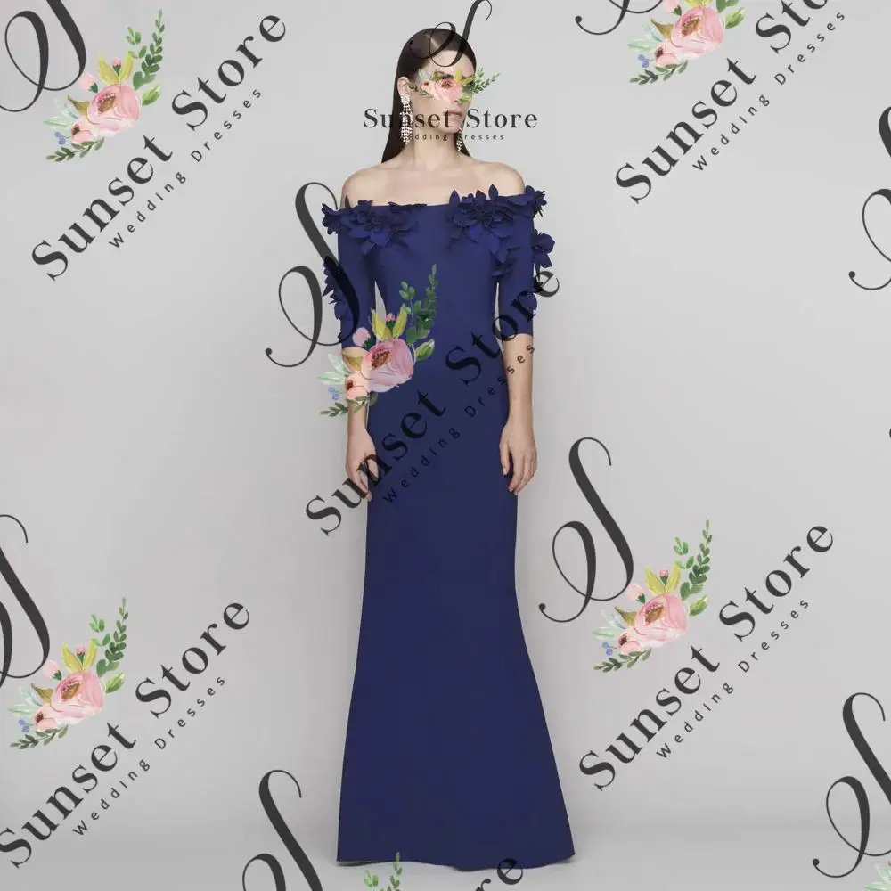 Customized Appliques Off the Shoulder Mermaid 2025 Slim Crepe Half Sleeve Ocassion Gown Floor-Length Evening Dress فستان سهرة ن
Customized Appliques Off the Shoulder Mermaid 2025 Slim Crepe Half Sleeve Ocassion Gown Floor-Length Evening Dress فستان سهرة ن