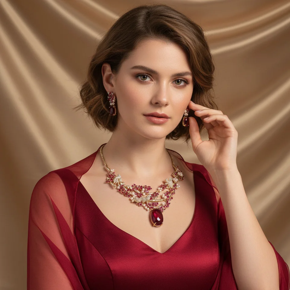 European Elegant Luxury Short Clavicle Necklace Earrings Set Exaggerated High-grade Evening Party Jewelry For Women
European Elegant Luxury Short Clavicle Necklace Earrings Set Exaggerated High-grade Evening Party Jewelry For Women