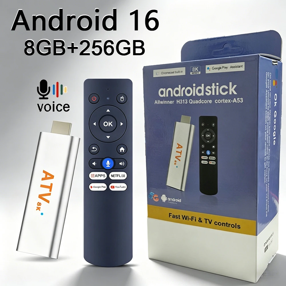 Медиаплеер YOZHIXU Smart TV Stick Q15 на Android 16 с Allwinner H313, 5G Dual Wifi, 128/256 ГБ, Bluetooth, Google Voice Assistant, быстрый медиаплеер, ТВ-бокс
Медиаплеер YOZHIXU Smart TV Stick Q15 на Android 16 с Allwinner H313, 5G Dual Wifi, 128/256 ГБ, Bluetooth, Google Voice Assistant, быстрый медиаплеер, ТВ-бокс