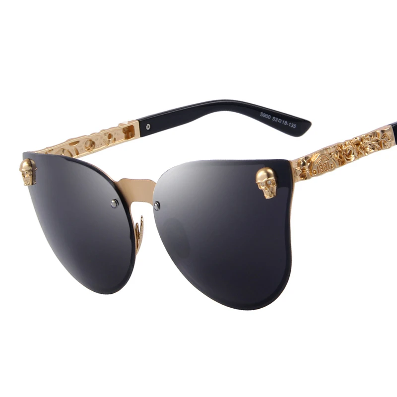 Fashion Women Gothic Eyewear Skull Frame Metal Temple Oculos de sol UV400 vintage gafas de sol para hombre 
Fashion Women Gothic Eyewear Skull Frame Metal Temple Oculos de sol UV400 vintage gafas de sol para hombre
