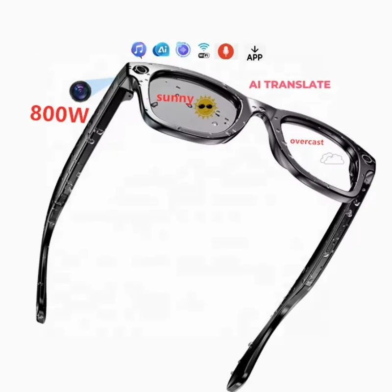 2025 Newest Camera Smart Glasses Photochromic Lenses Change Wifi Audio Portable Video Recording Motion Monitoring Glasses
2025 Newest Camera Smart Glasses Photochromic Lenses Change Wifi Audio Portable Video Recording Motion Monitoring Glasses