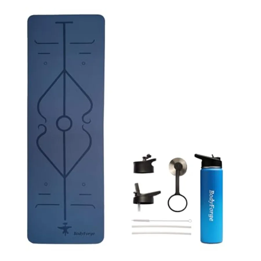 BodyForge Yoga Thick Exercise Mat TPE Eco-Friendly Alignment Marks Non-Slip Women Men Workout Pilates and Sports Water Bottle 2
BodyForge Yoga Thick Exercise Mat TPE Eco-Friendly Alignment Marks Non-Slip Women Men Workout Pilates and Sports Water Bottle 2