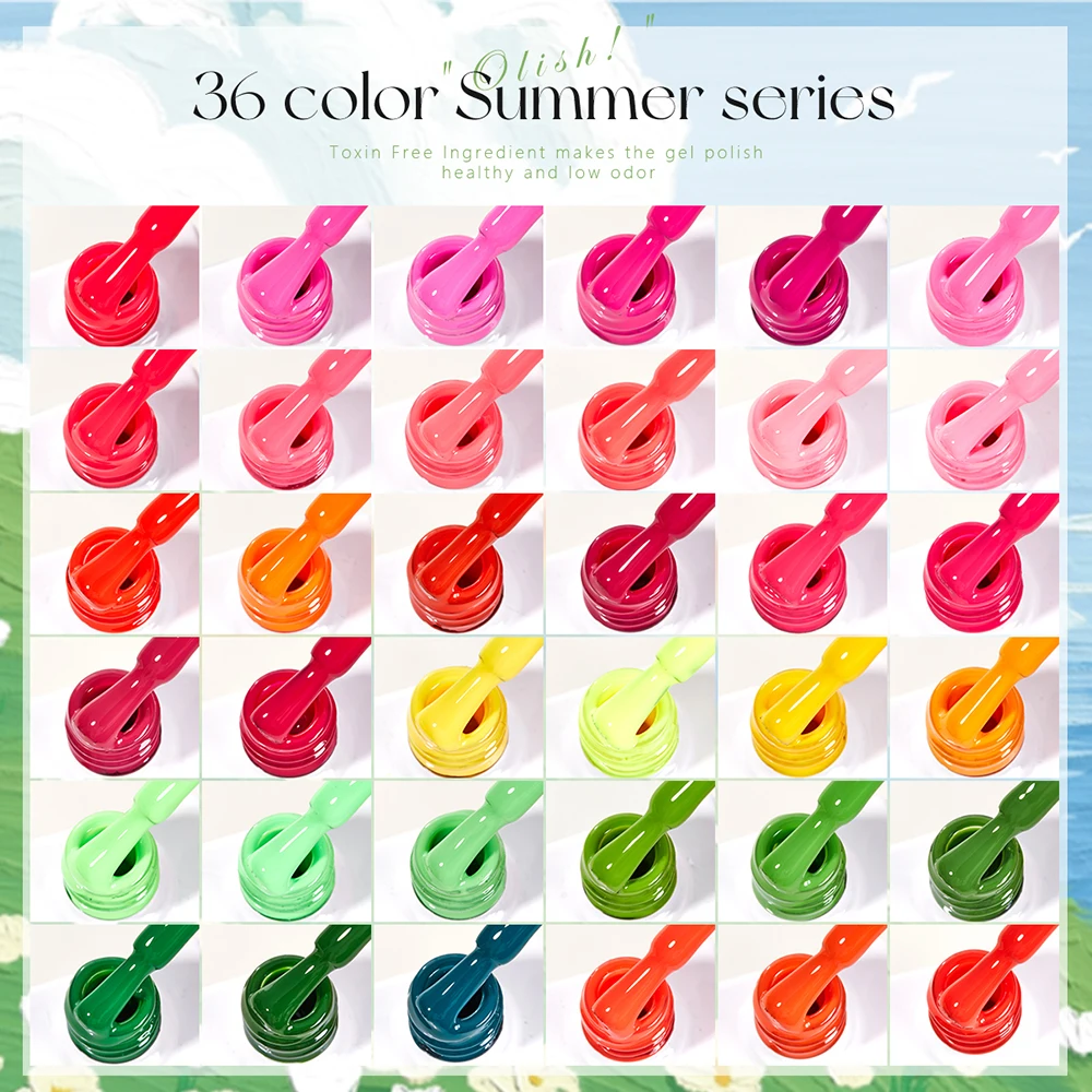 Набор гель-лаков Vendeeni, 36 цветов, серия Red Green Summer, высокопигментированные, чистые цвета, кристальный гель-лак для ногтей с цветовой палитрой, без TPO/HEMA.
Набор гель-лаков Vendeeni, 36 цветов, серия Red Green Summer, высокопигментированные, чистые цвета, кристальный гель-лак для ногтей с цветовой палитрой, без TPO/HEMA.