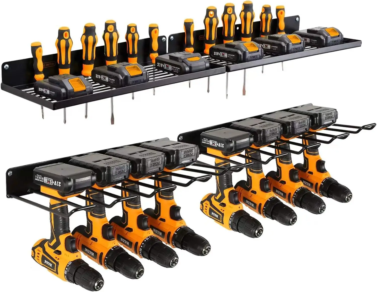 Power Tool Organizer with Charging Station, Wall Mount Drill Holder, Garage Storage Shelves, Heavy Duty Metal 2 Pack
Power Tool Organizer with Charging Station, Wall Mount Drill Holder, Garage Storage Shelves, Heavy Duty Metal 2 Pack