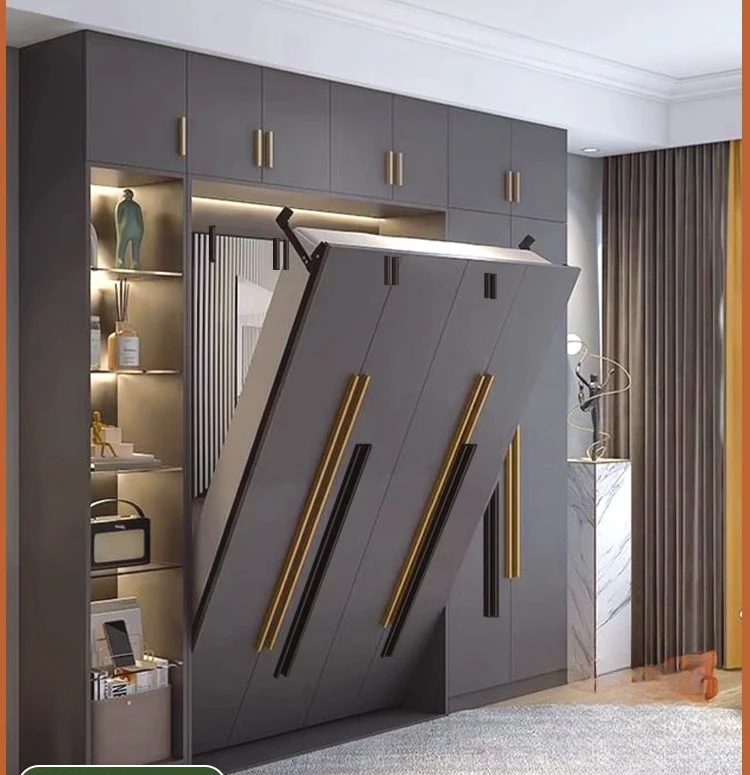 Invisible bed Hardware accessories Folding Rollover hidden Down wall bed Wardrobe integrated Murphy bed Multifunctional
Invisible bed Hardware accessories Folding Rollover hidden Down wall bed Wardrobe integrated Murphy bed Multifunctional