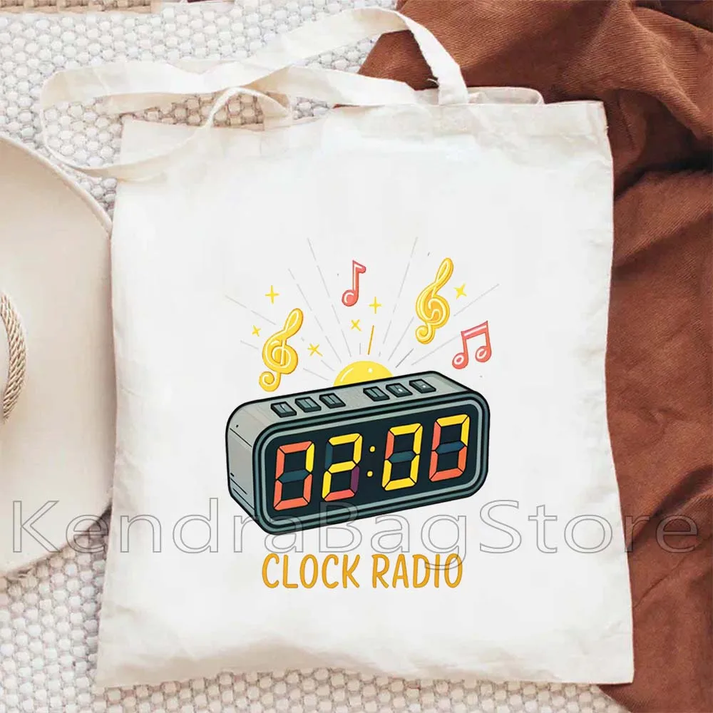 Cute Clock Radio Print Canvas Tote Bag for Men and Women - Durable, Non-Closing,Shoulder Bag Harajuku Shopper Bag Casual Handbag
Cute Clock Radio Print Canvas Tote Bag for Men and Women - Durable, Non-Closing,Shoulder Bag Harajuku Shopper Bag Casual Handbag