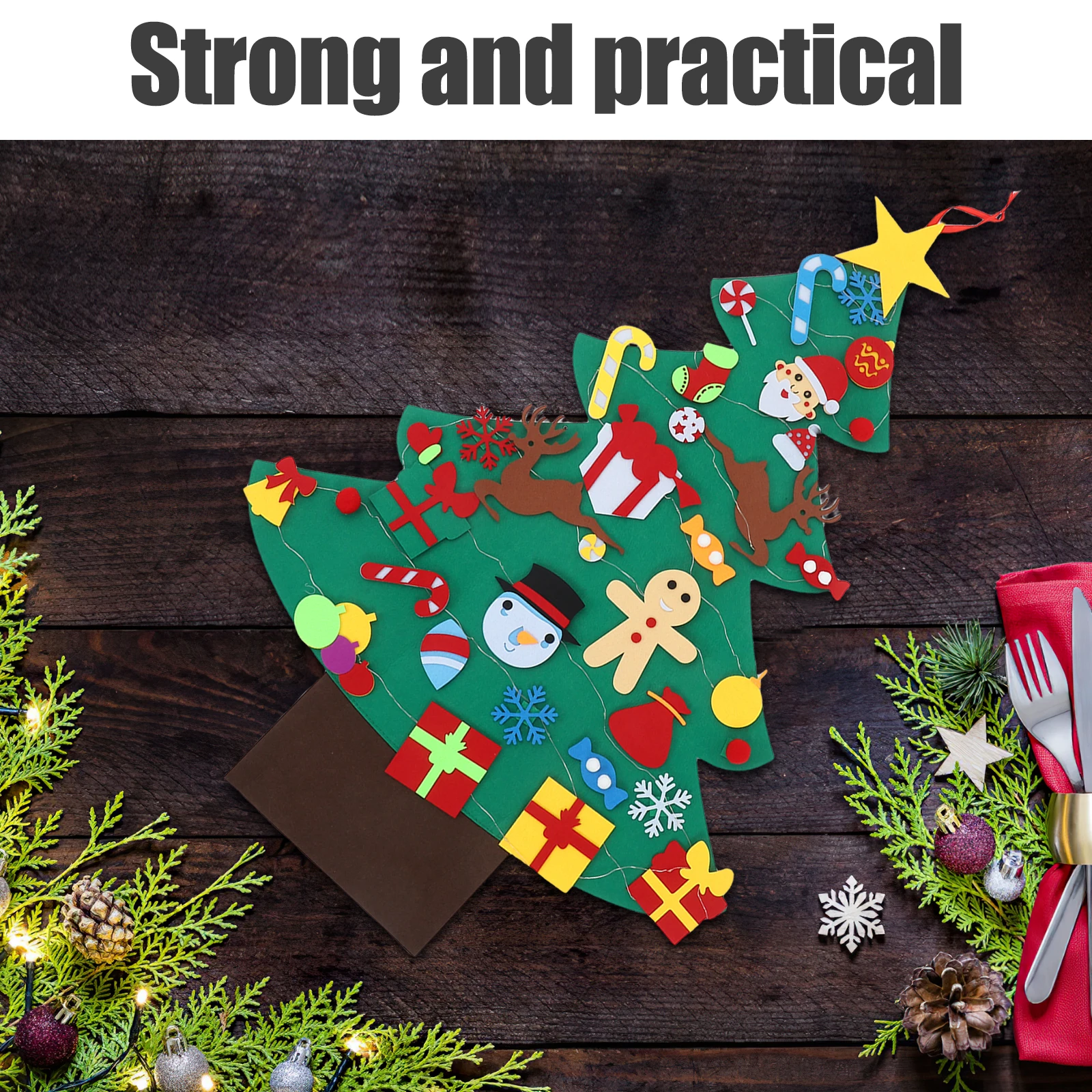 1 set 1 Set Diy Felt Christmas Tree For Oversized 3D Felt Xmas Tree With Ornaments Lights Montessori Holiday Craft Kit
1 set 1 Set Diy Felt Christmas Tree For Oversized 3D Felt Xmas Tree With Ornaments Lights Montessori Holiday Craft Kit