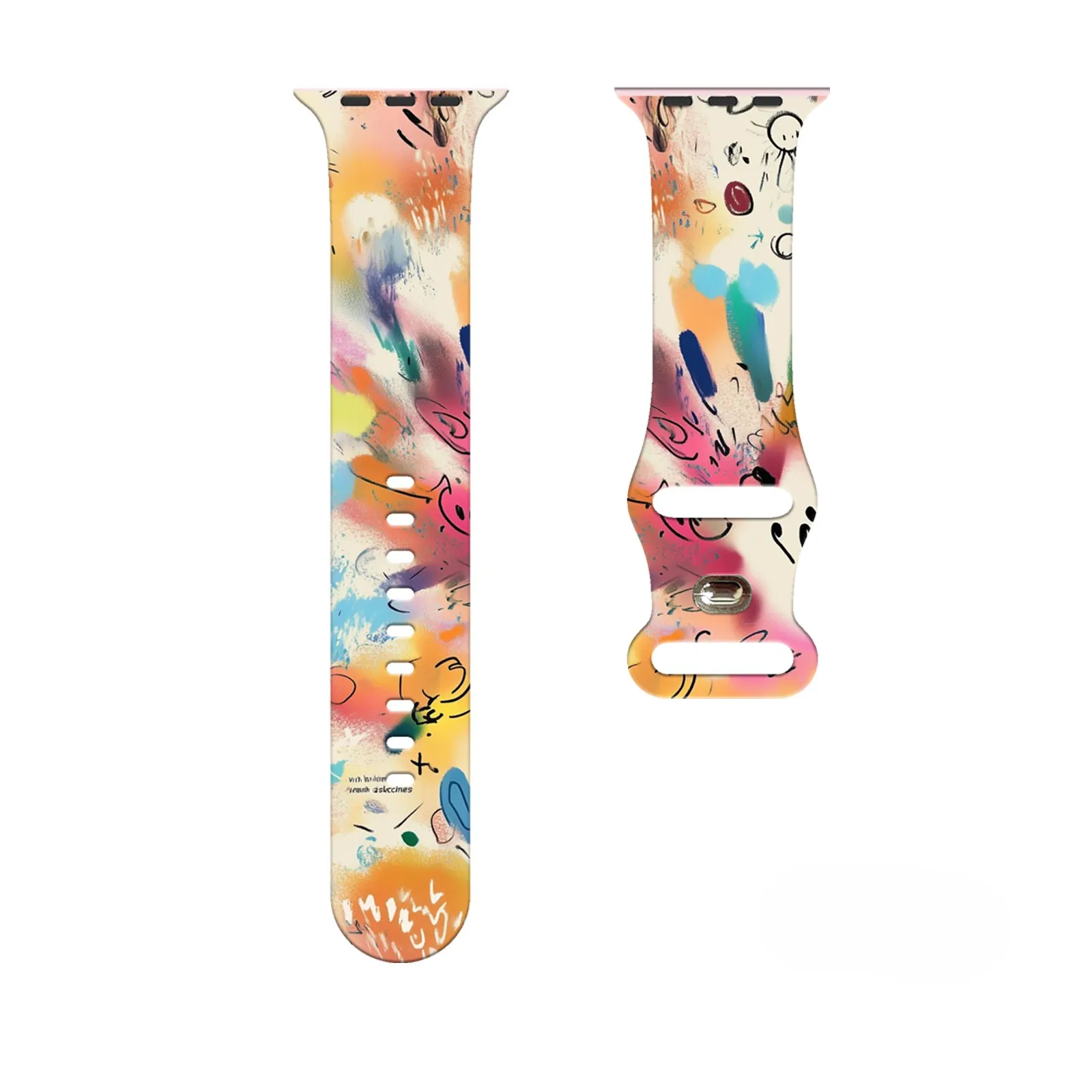 Artistic Graffiti Print Strap for iWatch 10 9 8 Silicone Band Replaceable Bracelet for Apple Watch 46mm 44mm 42mm 41mm Watchband
Artistic Graffiti Print Strap for iWatch 10 9 8 Silicone Band Replaceable Bracelet for Apple Watch 46mm 44mm 42mm 41mm Watchband