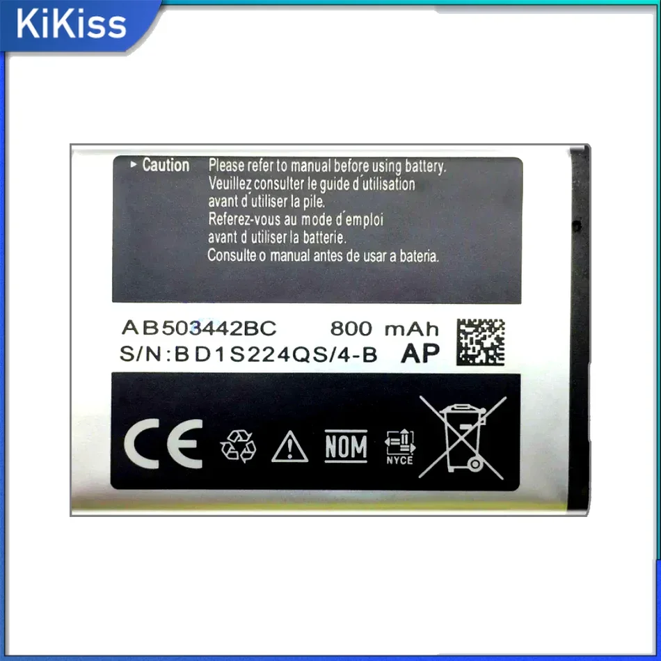 For Samsung E578 J700 J708i J708 T509 800mAh Mobile Phone Battery AB503442BC Durable
For Samsung E578 J700 J708i J708 T509 800mAh Mobile Phone Battery AB503442BC Durable