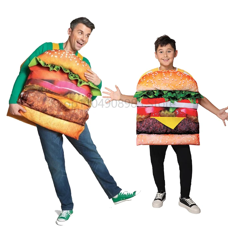 Unisex Children Hamburger Cheeseburger Halloween Cosplay Yummy Fast Food Costumes Adult Men Women Burger outfit
Unisex Children Hamburger Cheeseburger Halloween Cosplay Yummy Fast Food Costumes Adult Men Women Burger outfit