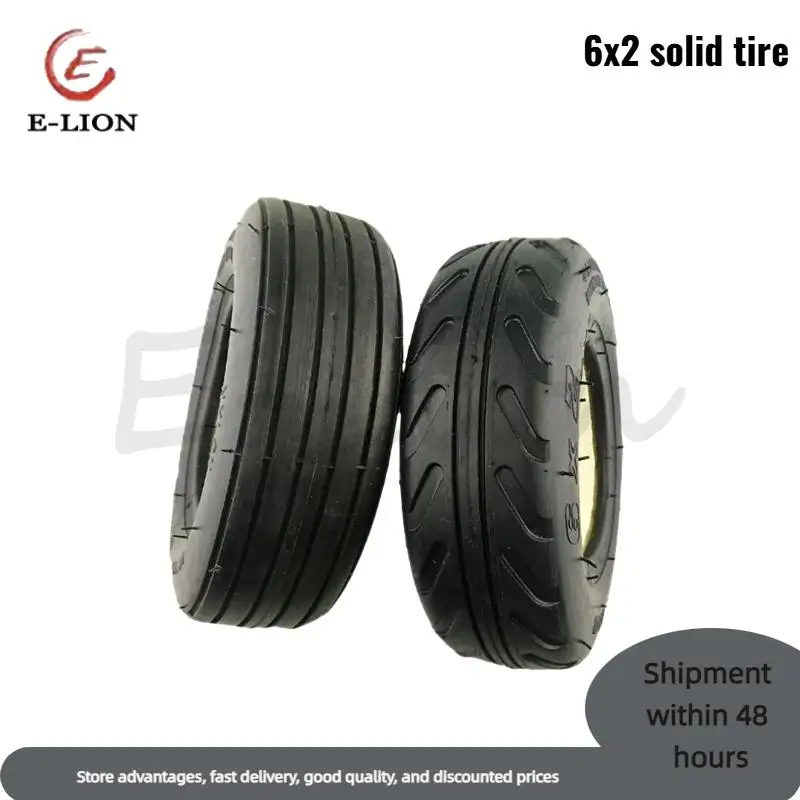 6-дюймовая цельнолитая шина 6X2 без камеры - подходит для электросамоката
6-дюймовая цельнолитая шина 6X2 без камеры - подходит для электросамоката